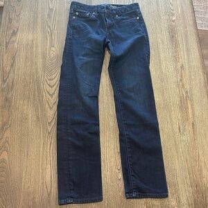 Gap 1969 Real Straight Jeans Pockets Casual Stretch Denim Dark Wash Size 26R